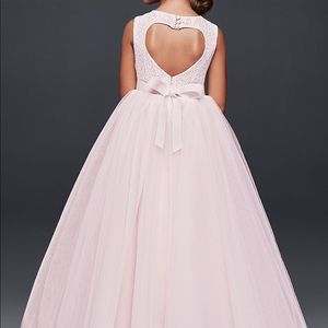Ball Gown Flower Girl Dress with Heart Cut Out